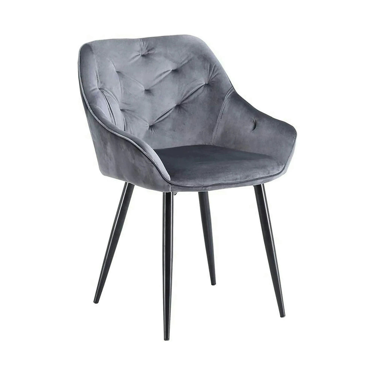 Scaun K487, stofa catifelata gri, 56x65x81 cm