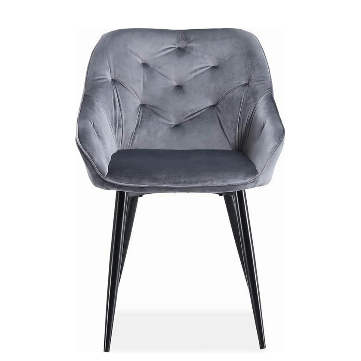 Scaun K487, stofa catifelata gri, 56x65x81 cm