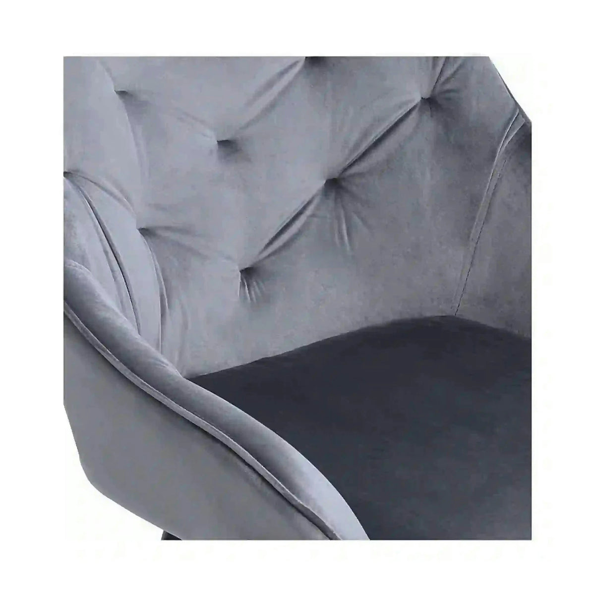 Scaun K487, stofa catifelata gri, 56x65x81 cm