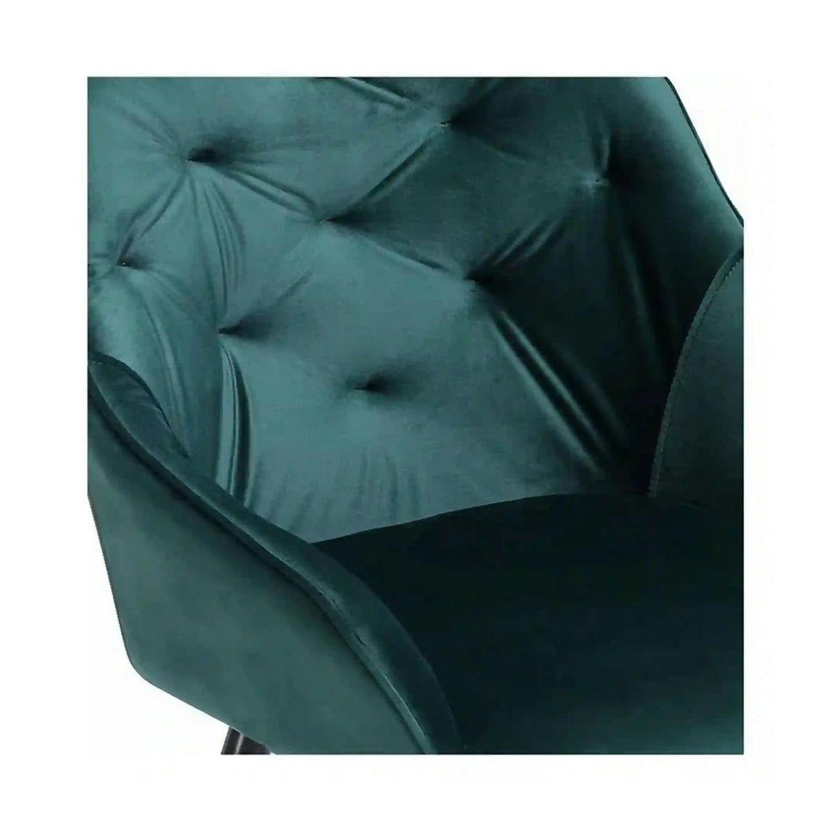 Scaun K487, verde inchis/negru, stofa catifelat/metal, 56x65x81 cm
