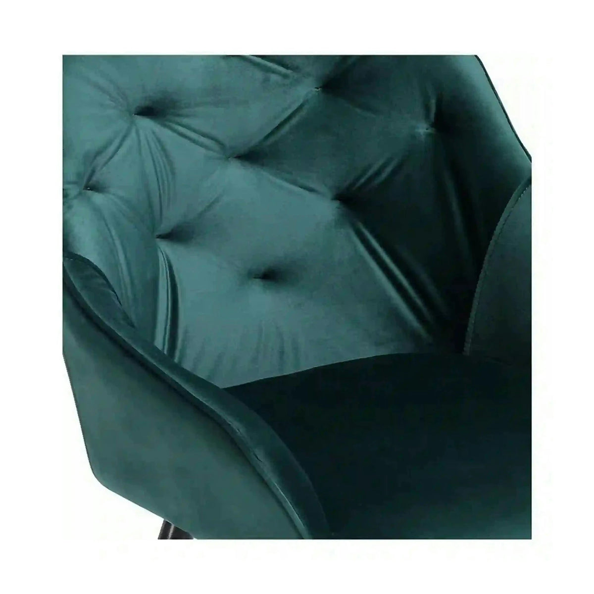 Scaun K487, verde inchis/negru, stofa catifelat/metal, 56x65x81 cm