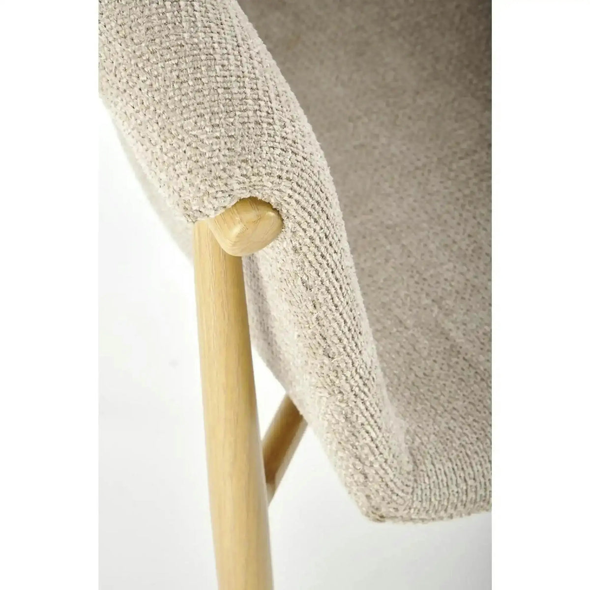 Scaun K489, bej/stejar, stofa clasica/metal, 59x56x80 cm