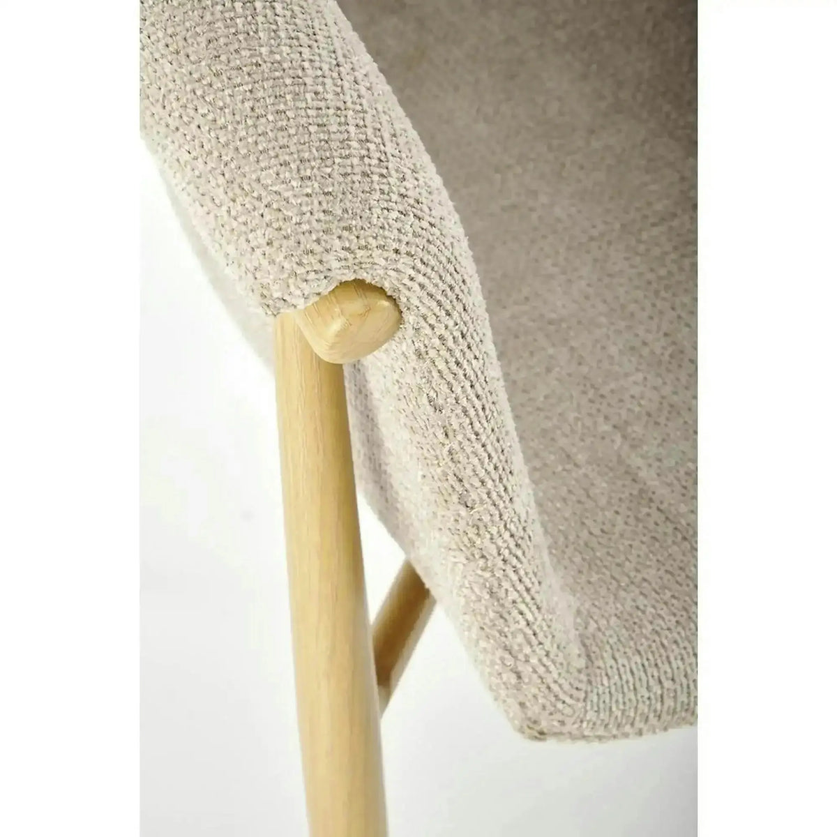 Scaun K489, bej/stejar, stofa clasica/metal, 59x56x80 cm