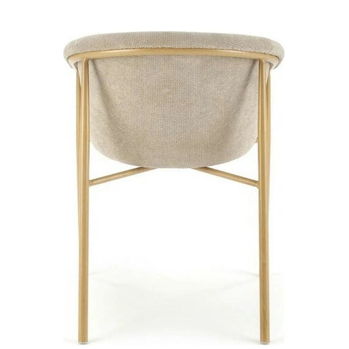 Scaun K489, bej/stejar, stofa clasica/metal, 59x56x80 cm