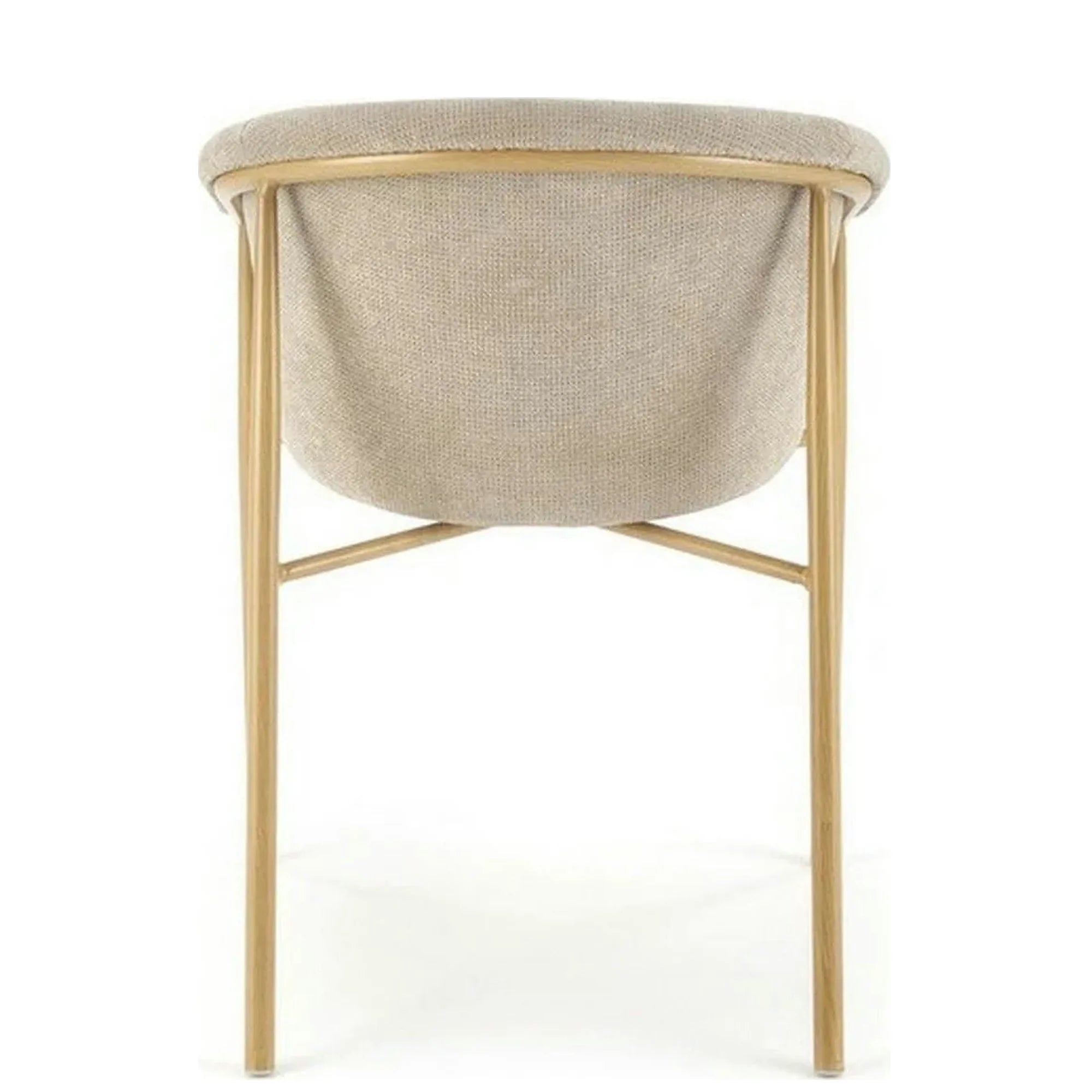 Scaun K489, bej/stejar, stofa clasica/metal, 59x56x80 cm