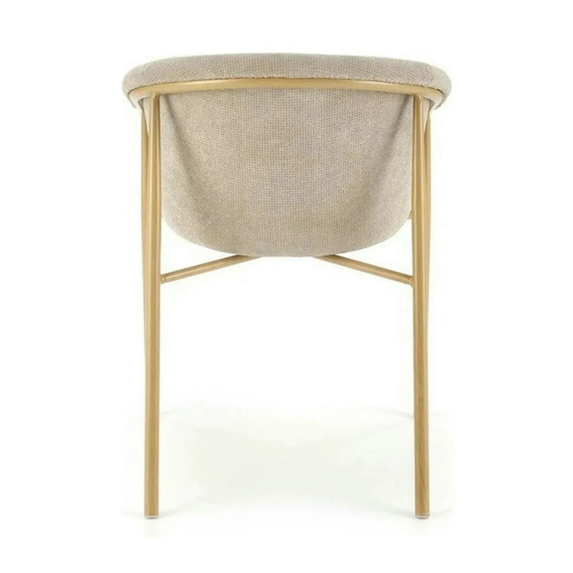 Scaun K489, bej/stejar, stofa clasica/metal, 59x56x80 cm