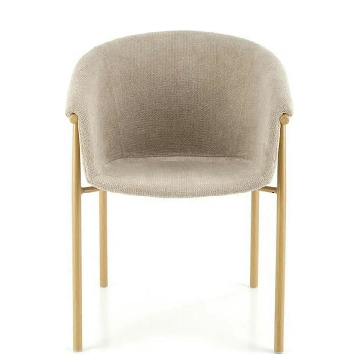 Scaun K489, bej/stejar, stofa clasica/metal, 59x56x80 cm