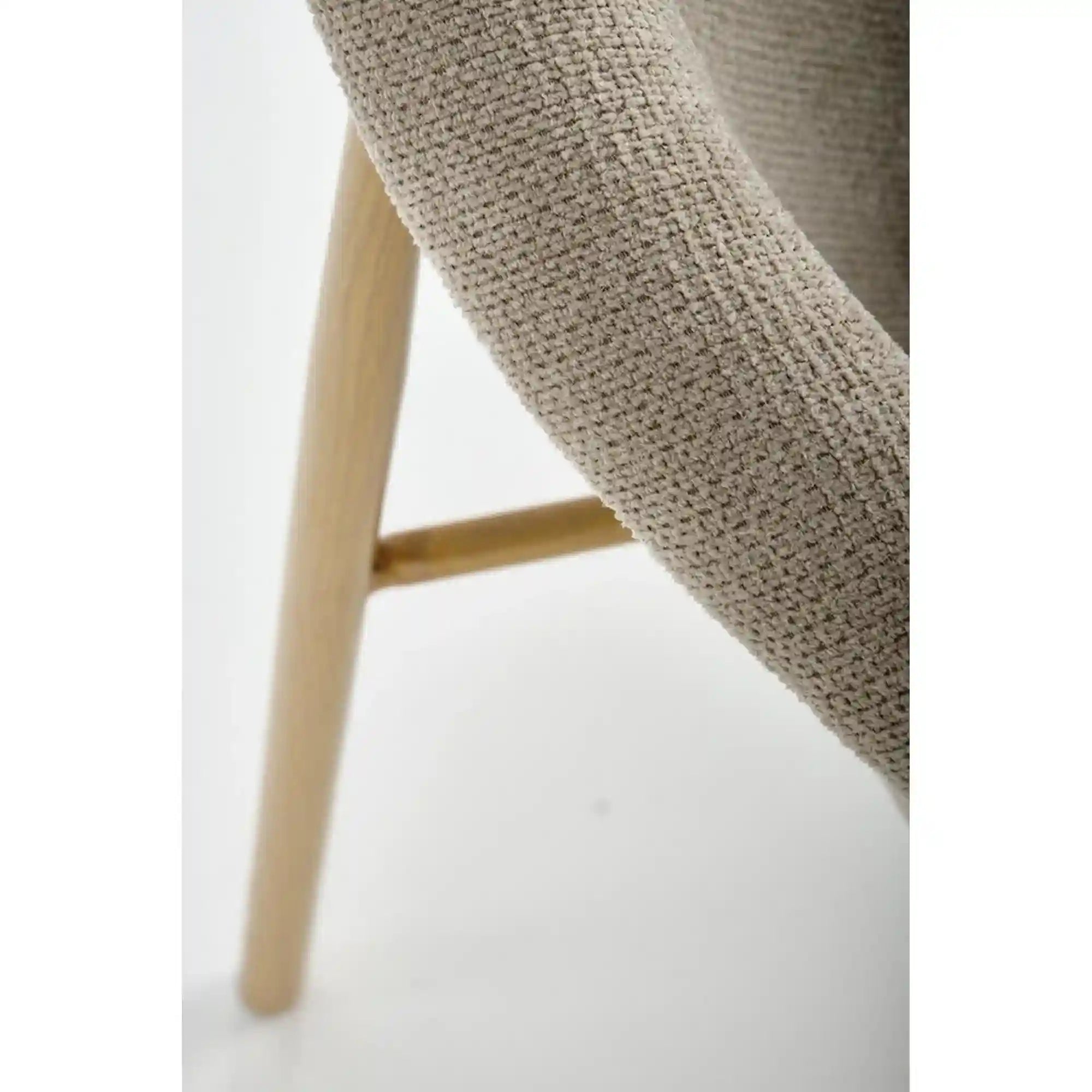 Scaun K489, bej/stejar, stofa clasica/metal, 59x56x80 cm