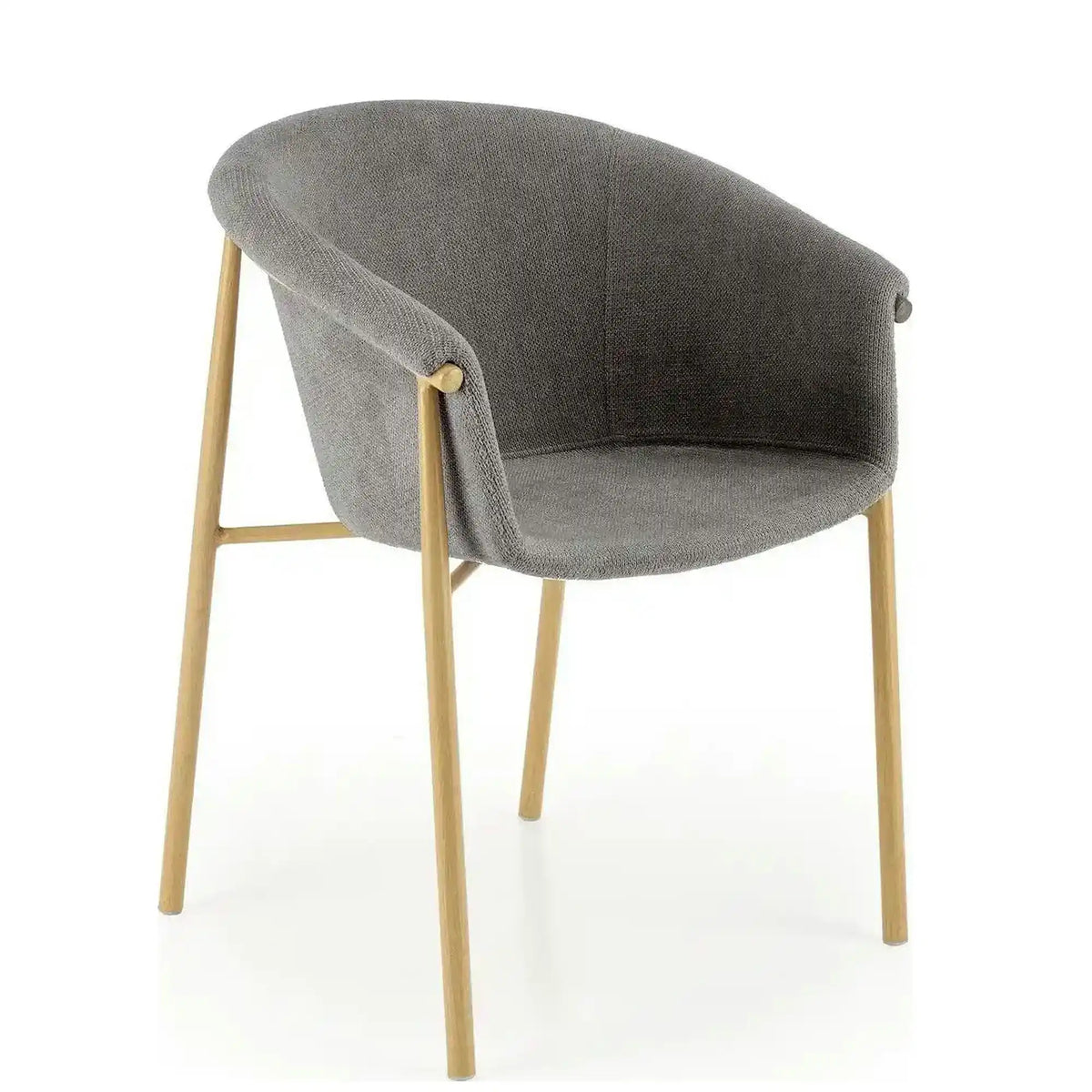 Scaun K489, gri/stejar, stofa clasica/metal, 59x56x80 cm