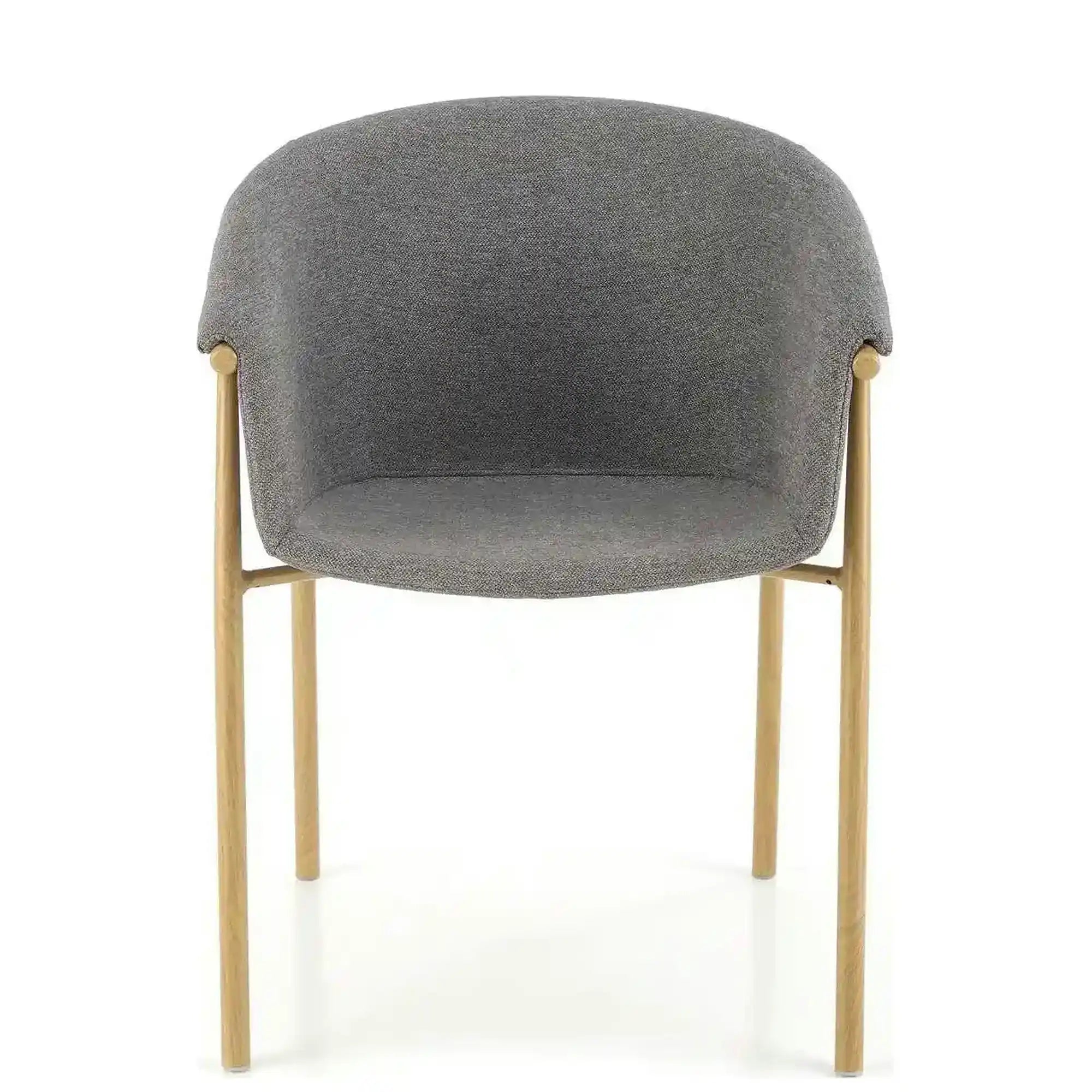 Scaun K489, gri/stejar, stofa clasica/metal, 59x56x80 cm