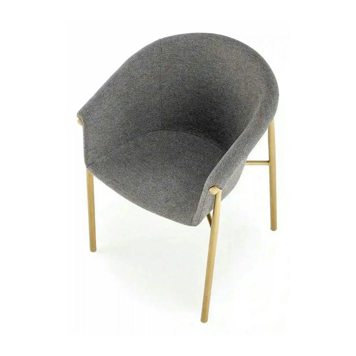 Scaun K489, gri/stejar, stofa clasica/metal, 59x56x80 cm