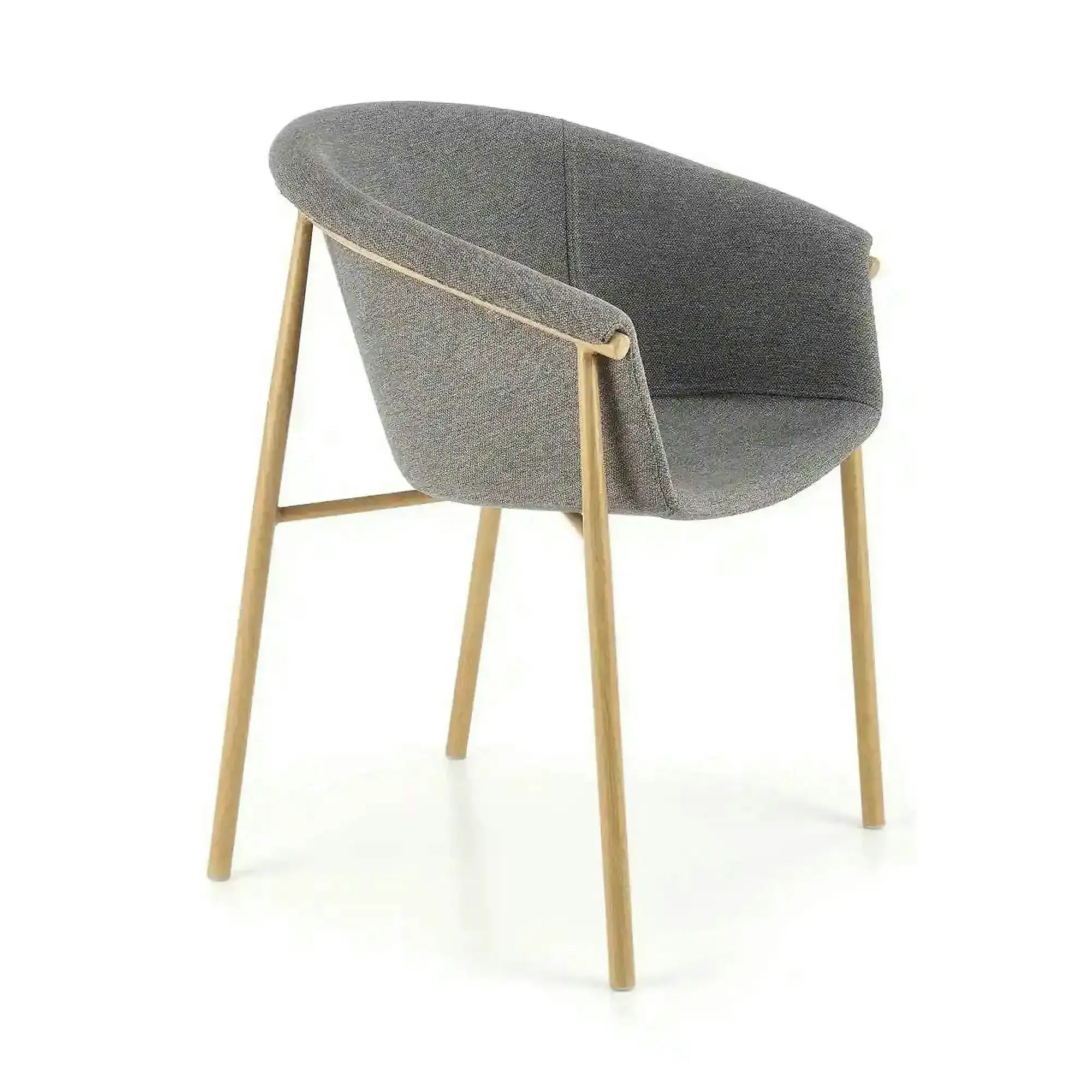 Scaun K489, gri/stejar, stofa clasica/metal, 59x56x80 cm