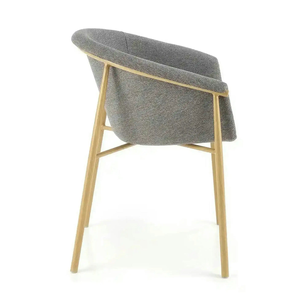 Scaun K489, gri/stejar, stofa clasica/metal, 59x56x80 cm
