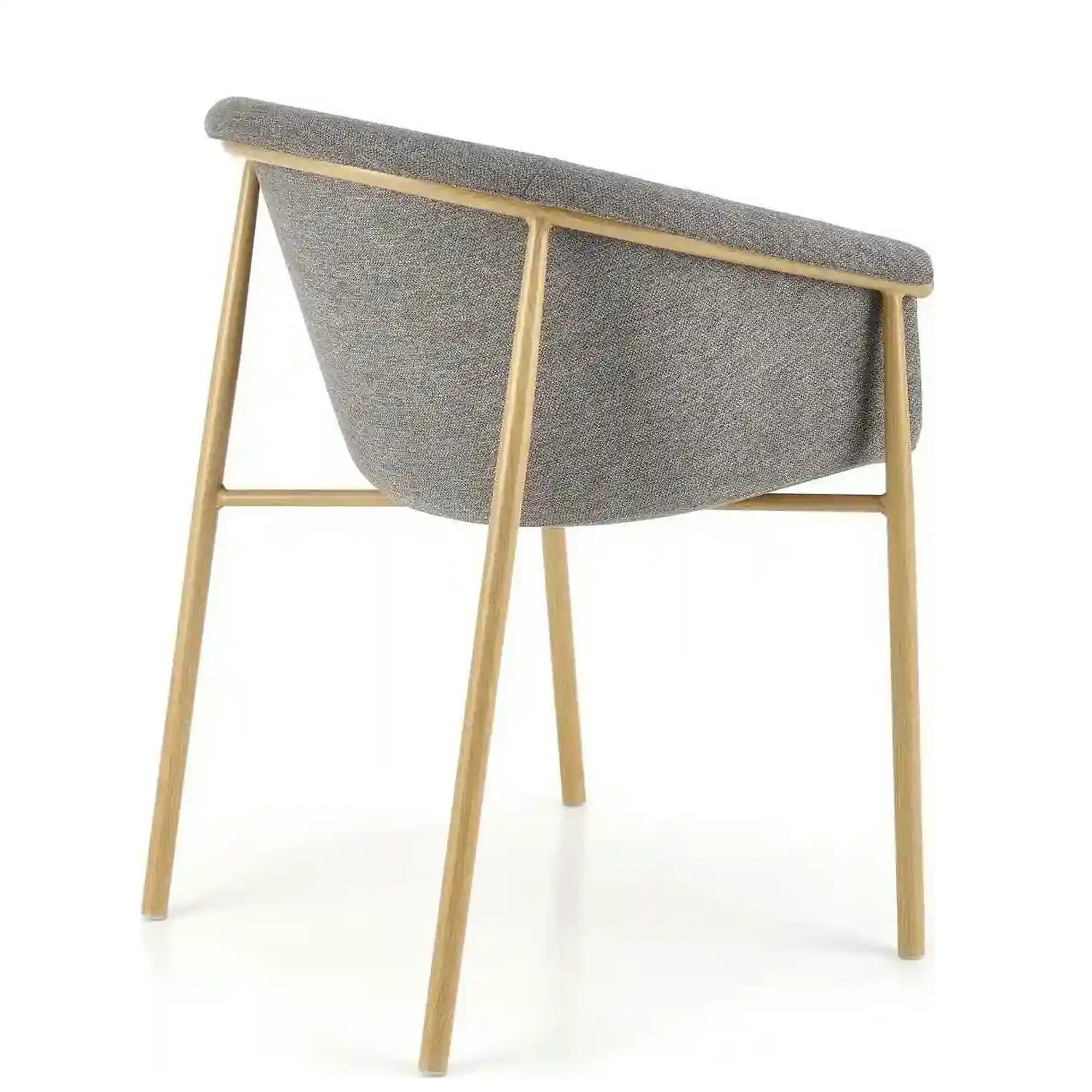 Scaun K489, gri/stejar, stofa clasica/metal, 59x56x80 cm