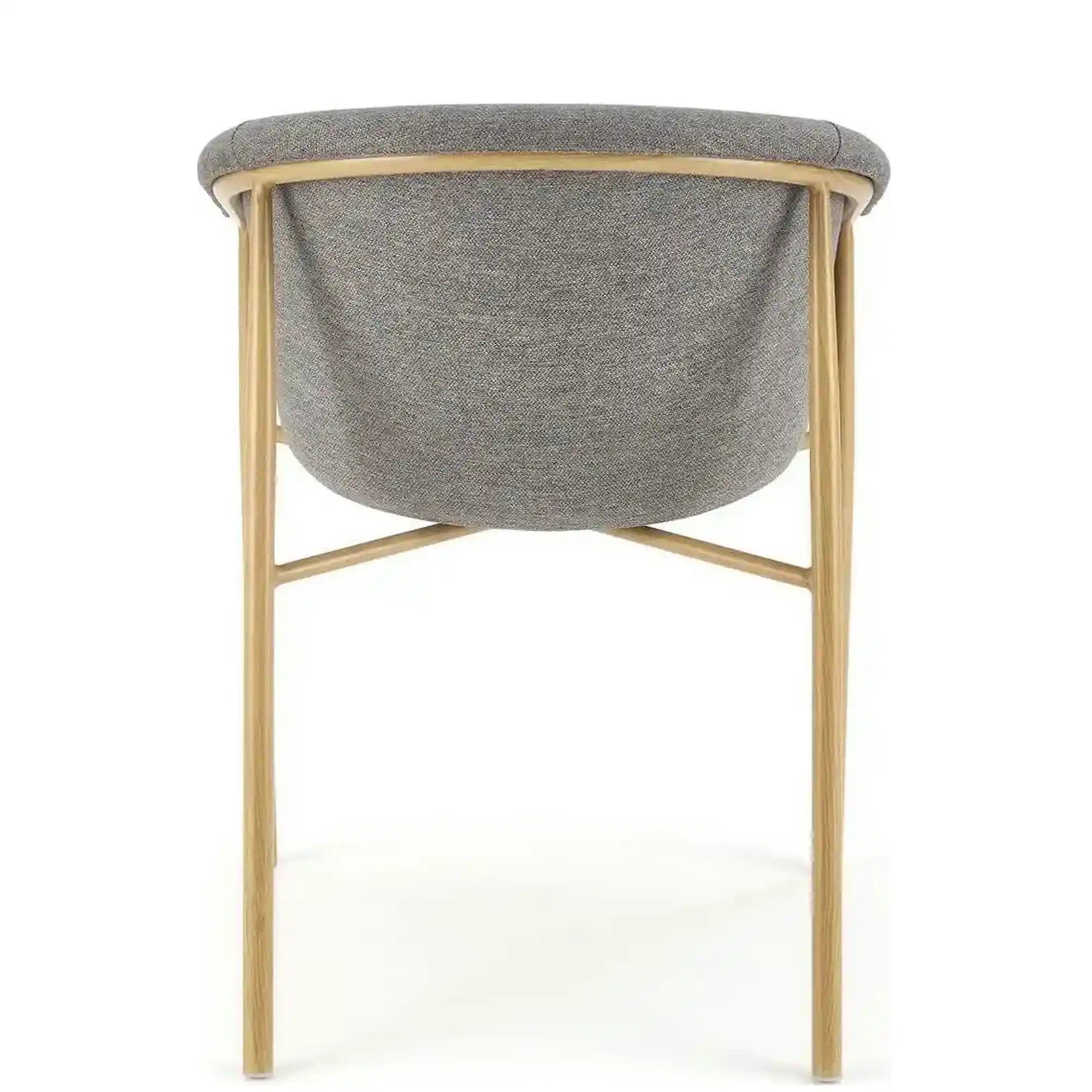 Scaun K489, gri/stejar, stofa clasica/metal, 59x56x80 cm