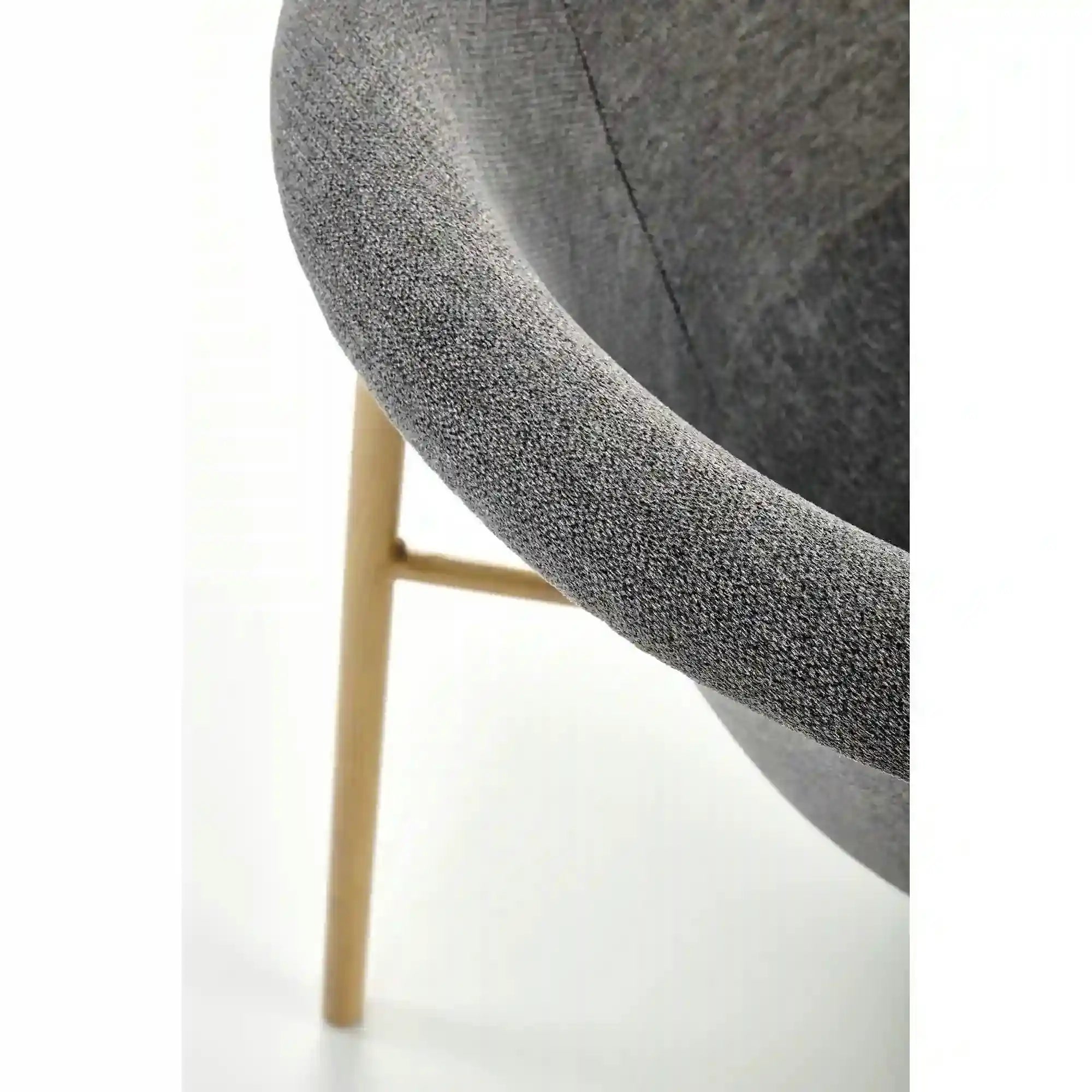 Scaun K489, gri/stejar, stofa clasica/metal, 59x56x80 cm