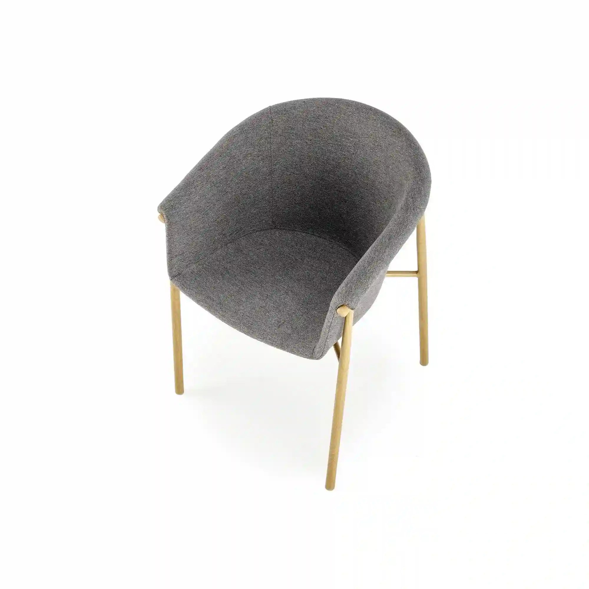 Scaun K489, gri/stejar, stofa clasica/metal, 59x56x80 cm