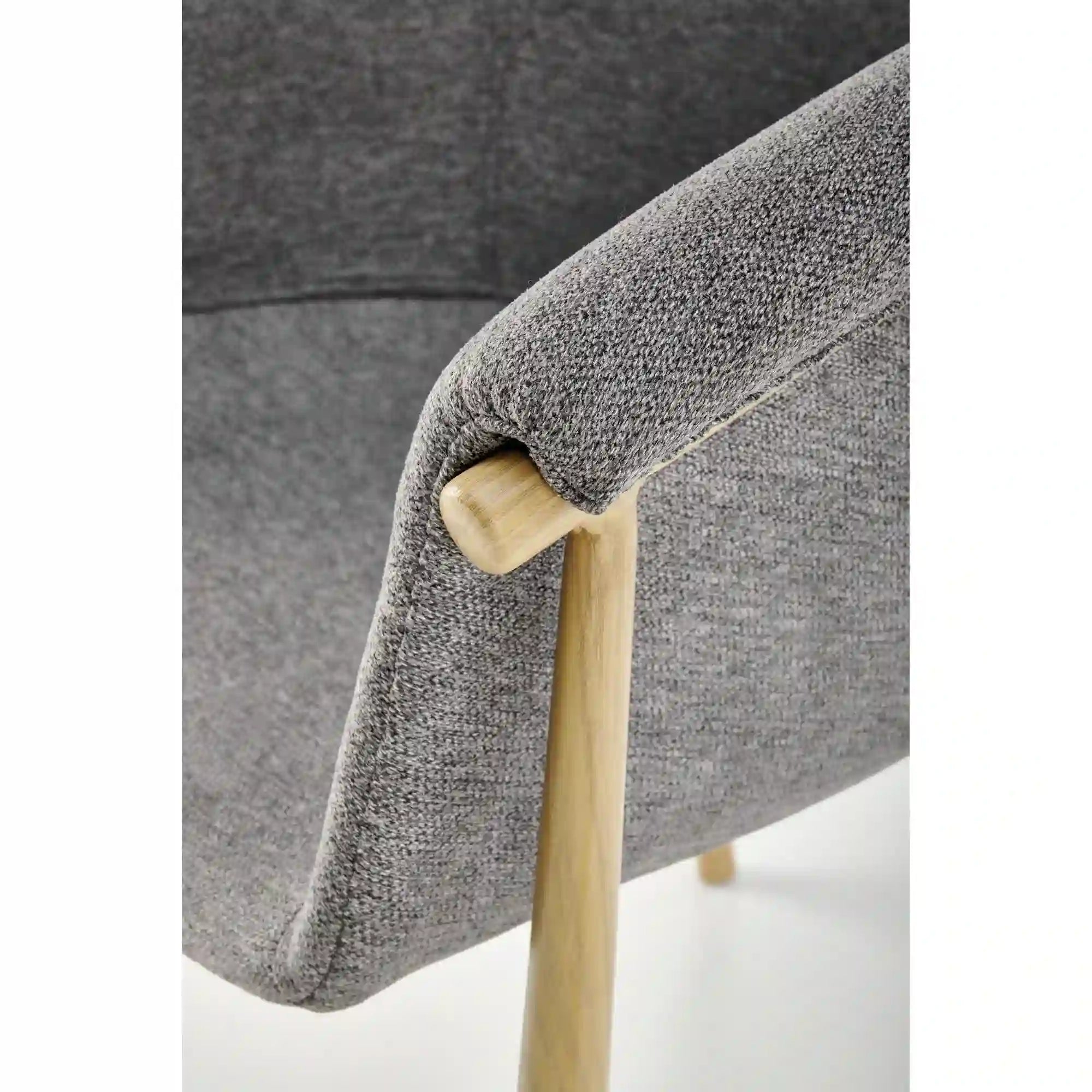 Scaun K489, gri/stejar, stofa clasica/metal, 59x56x80 cm