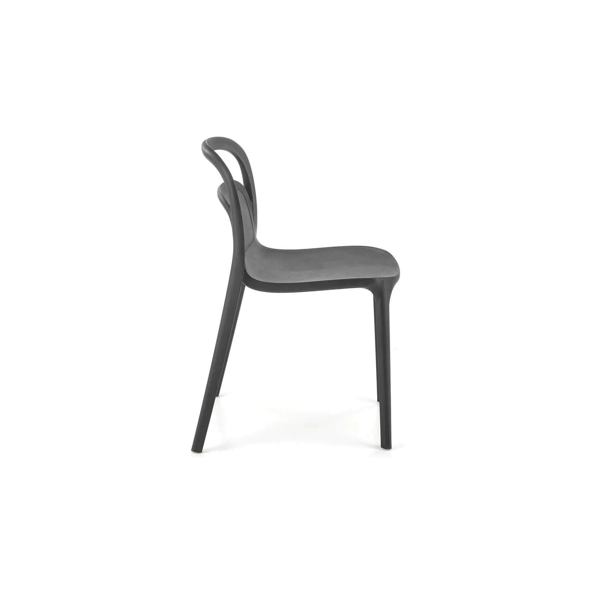 Scaun K490, negru, polipropilena, 46x55x80 cm