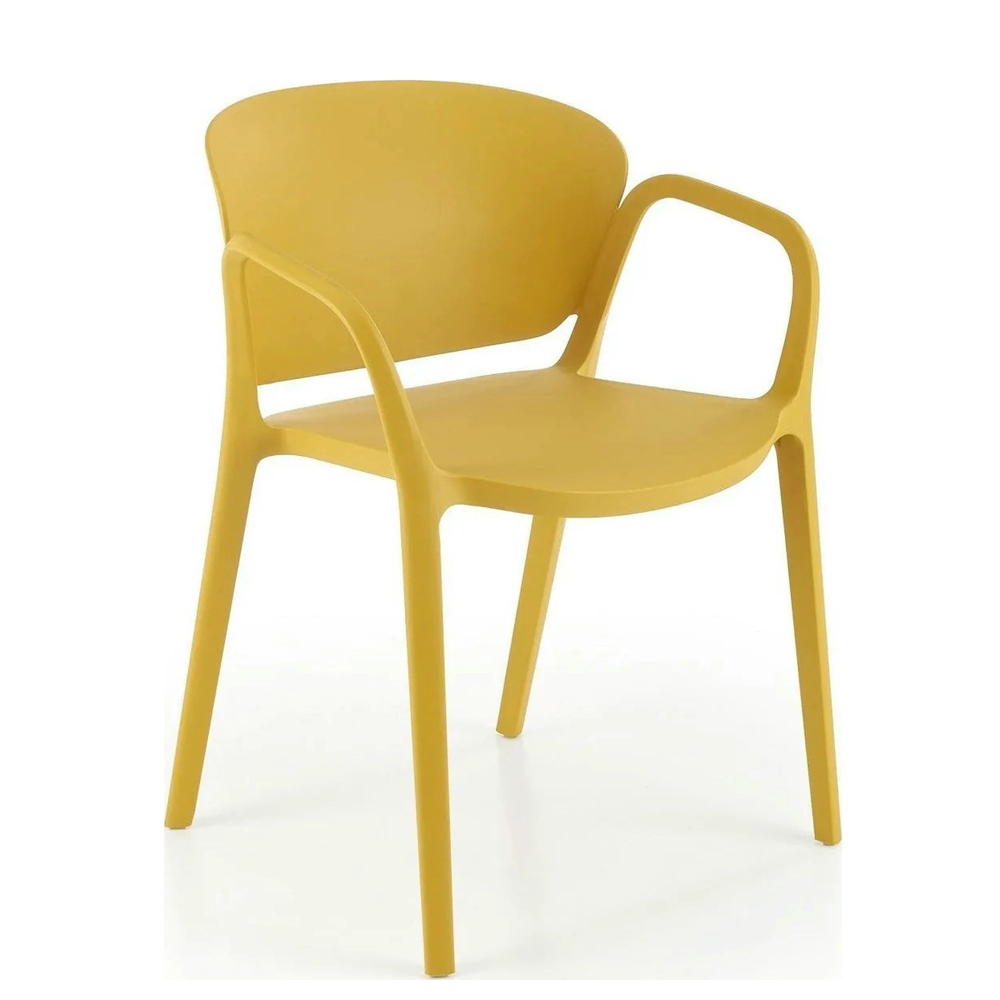 Scaun K491, galben, polipropilena, 60x56x76 cm