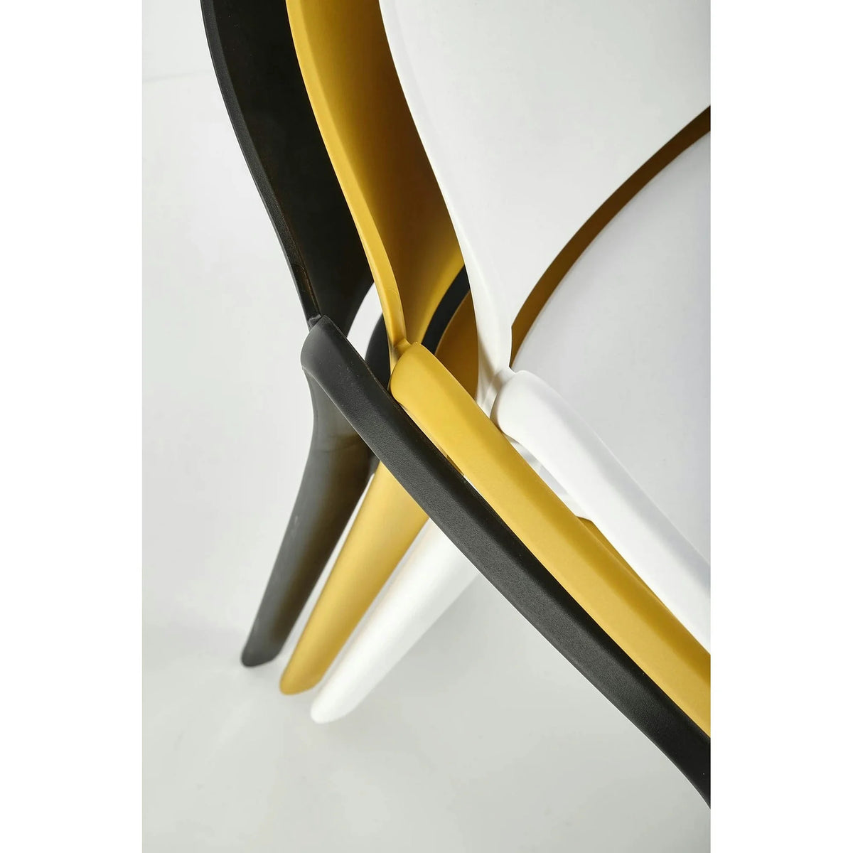 Scaun K491, galben, polipropilena, 60x56x76 cm