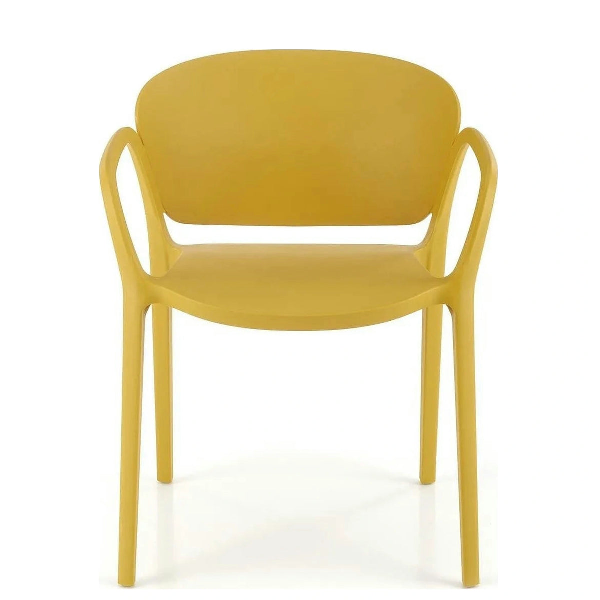 Scaun K491, galben, polipropilena, 60x56x76 cm