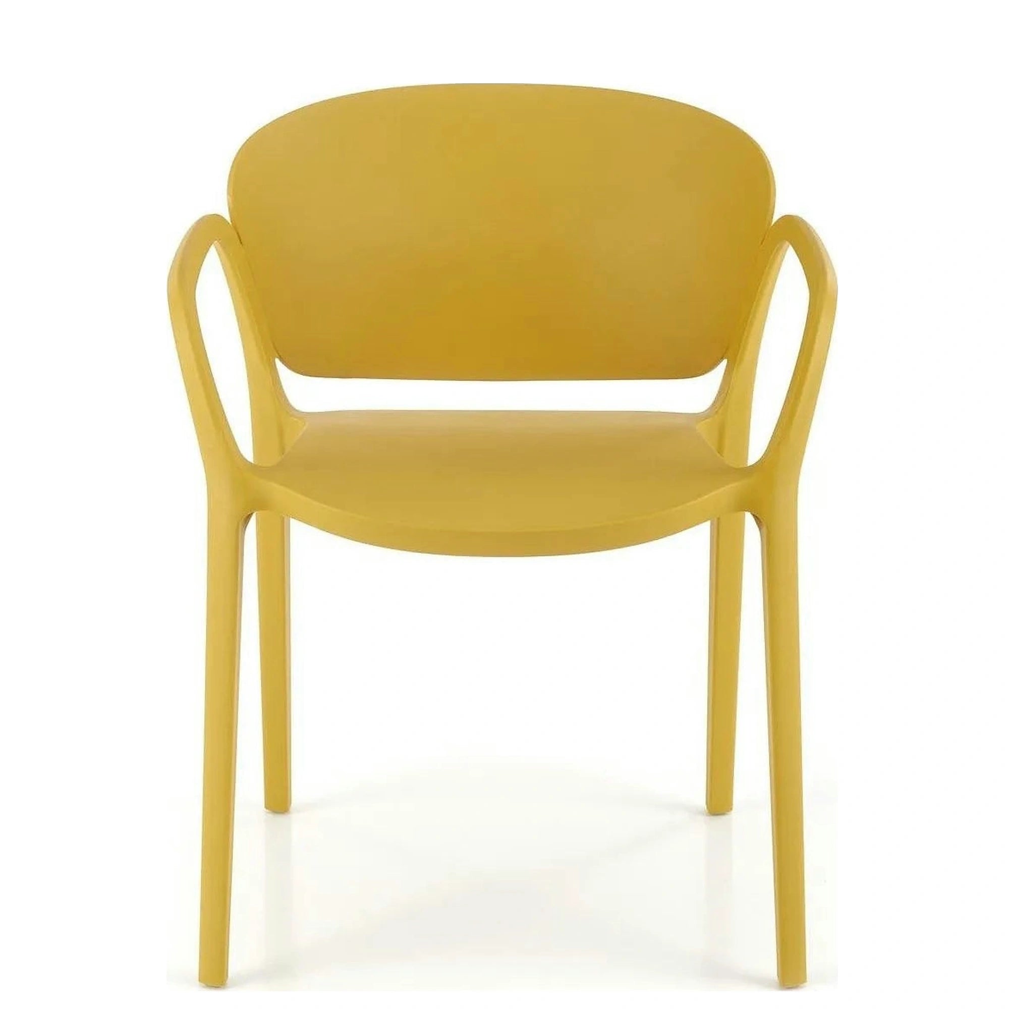 Scaun K491, galben, polipropilena, 60x56x76 cm
