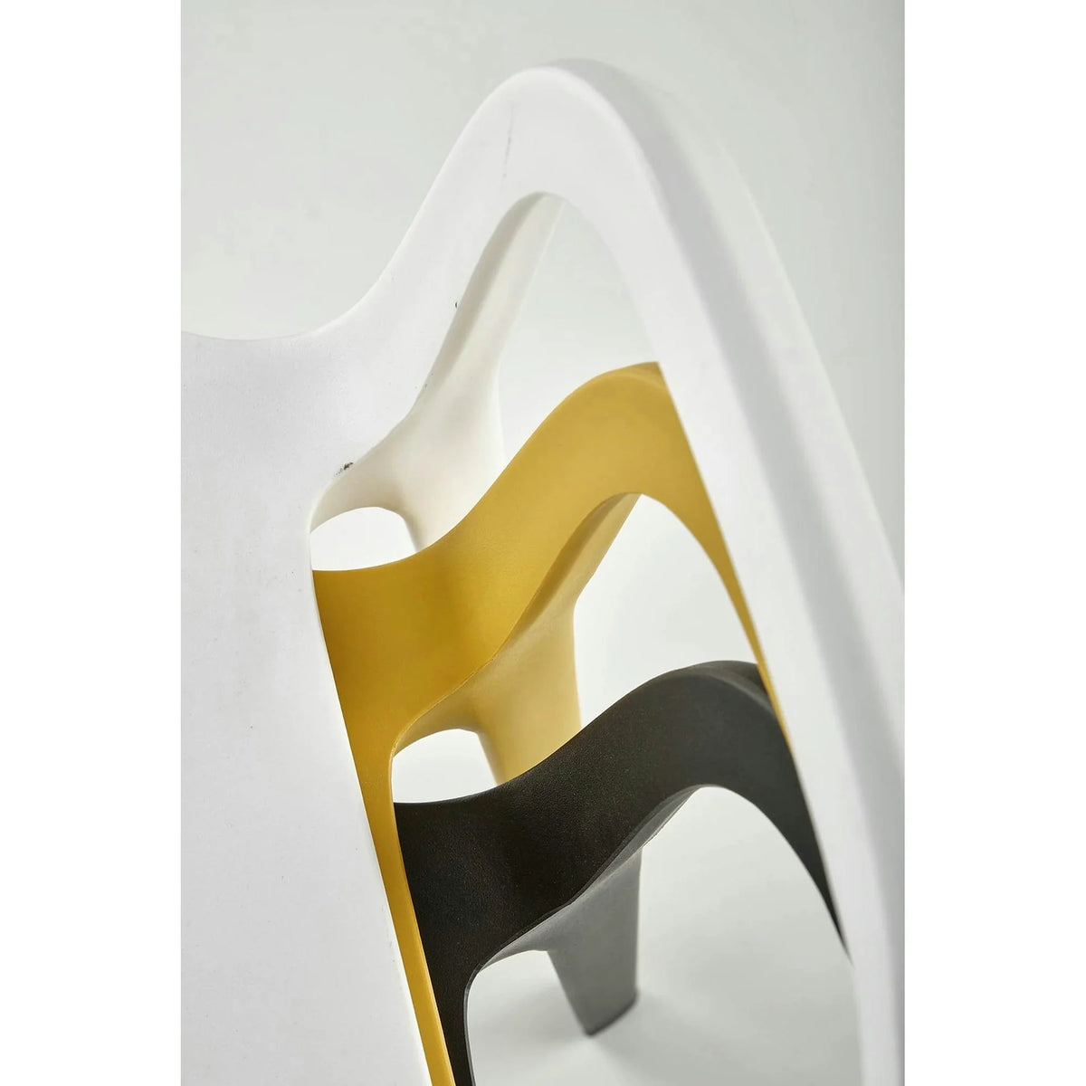 Scaun K491, galben, polipropilena, 60x56x76 cm