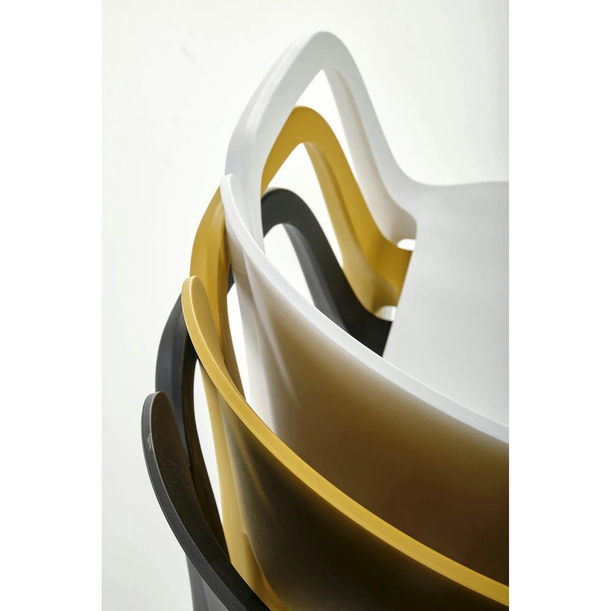 Scaun K491, galben, polipropilena, 60x56x76 cm