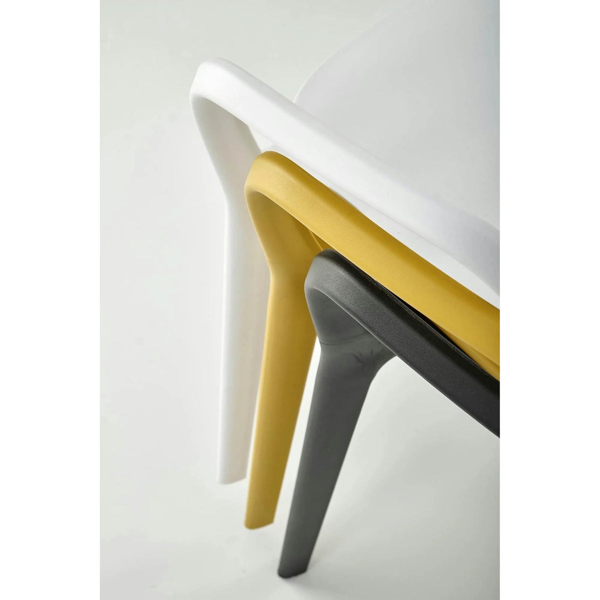 Scaun K491, galben, polipropilena, 60x56x76 cm