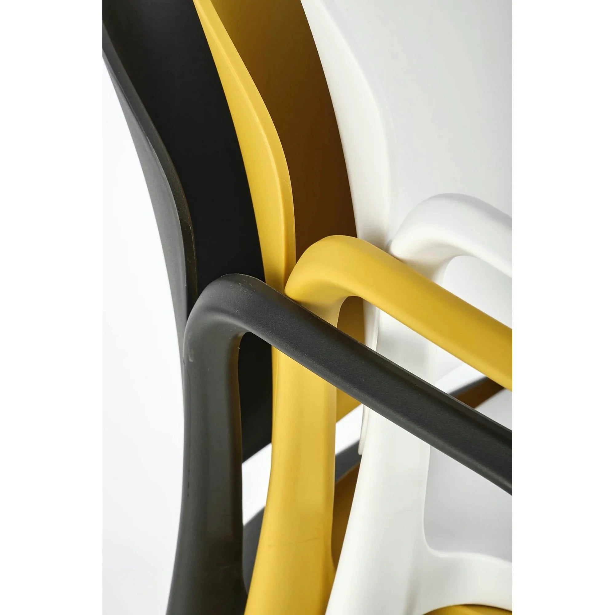 Scaun K491, galben, polipropilena, 60x56x76 cm