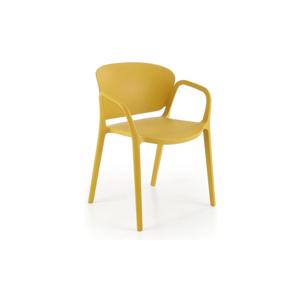 Scaun K491, galben, polipropilena, 60x56x76 cm