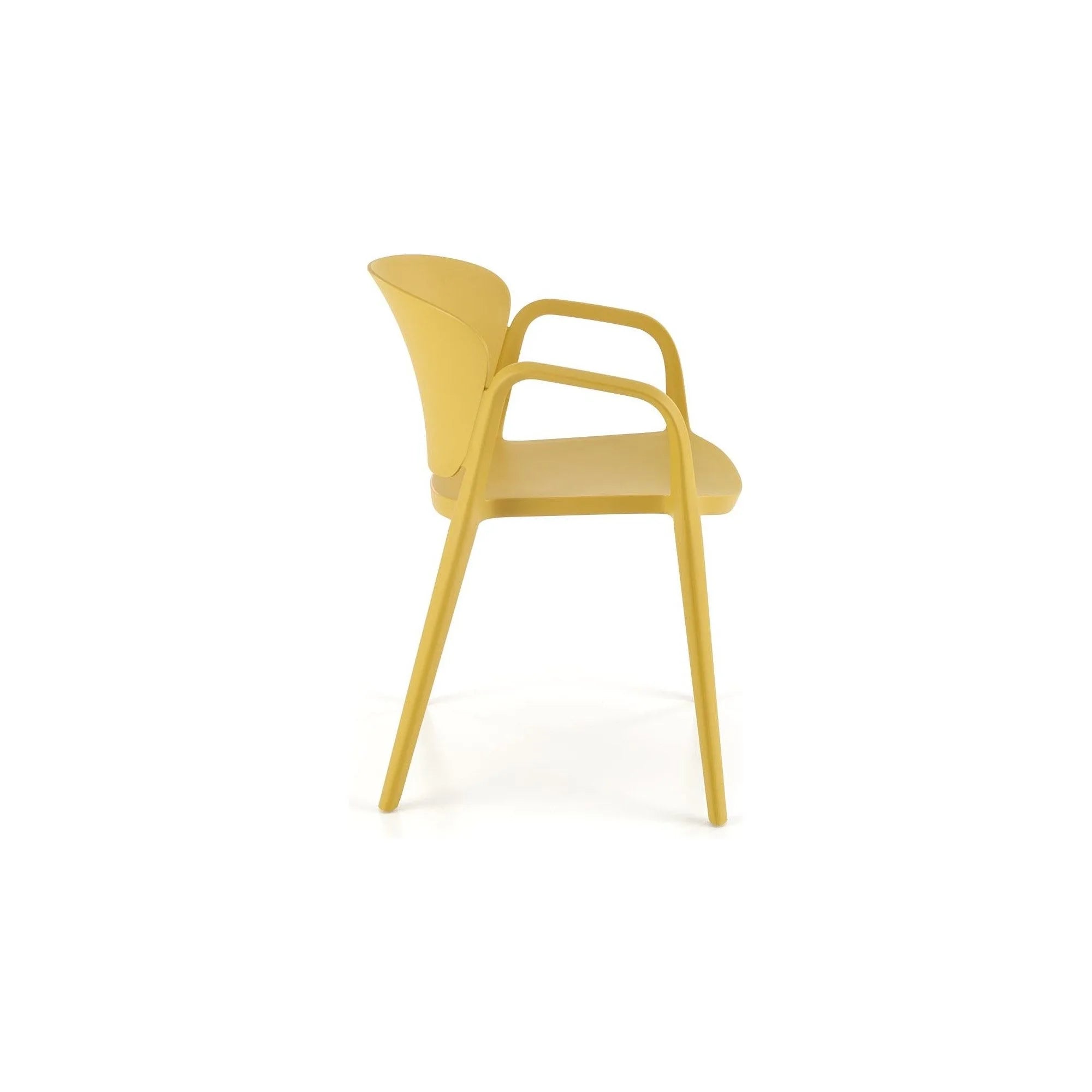 Scaun K491, galben, polipropilena, 60x56x76 cm