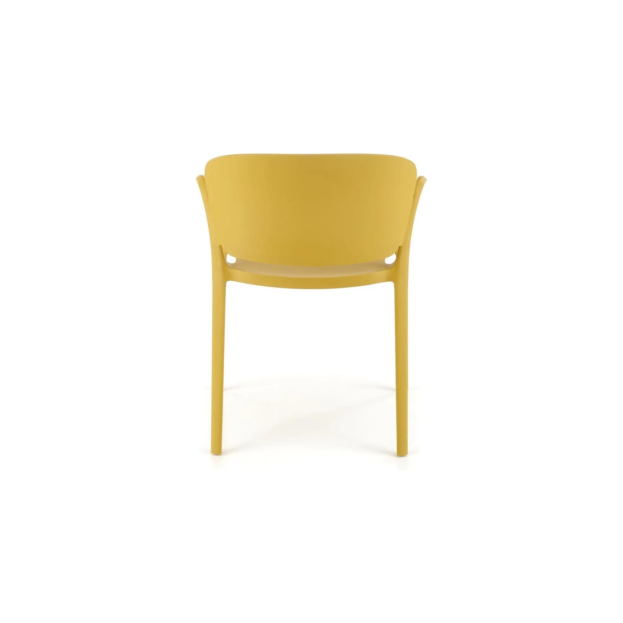 Scaun K491, galben, polipropilena, 60x56x76 cm