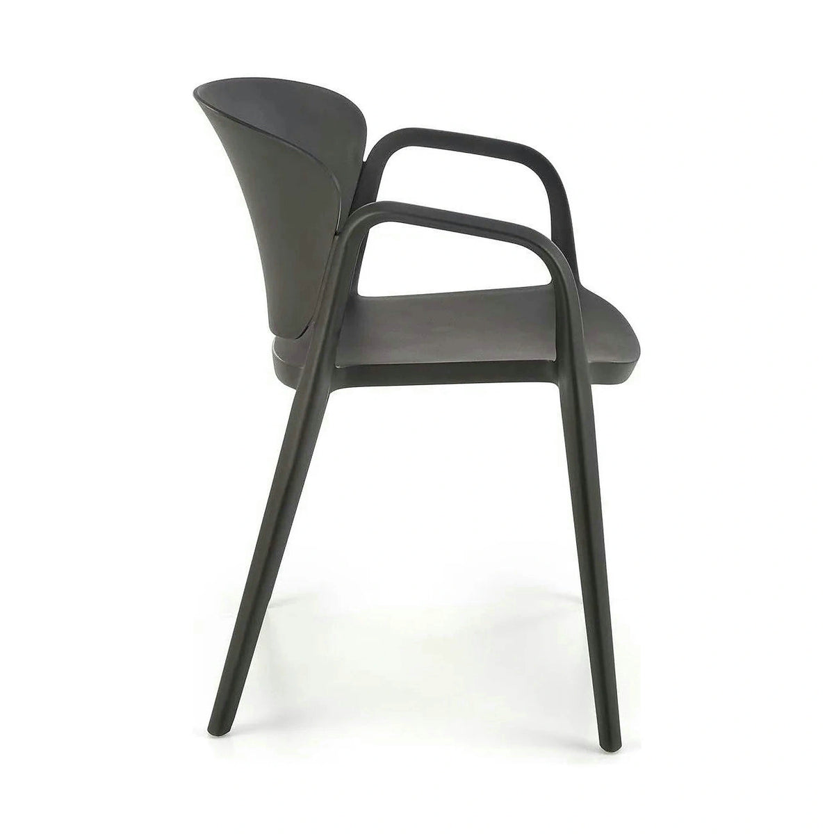 Scaun K491, negru, polipropilena, 60x56x76 cm