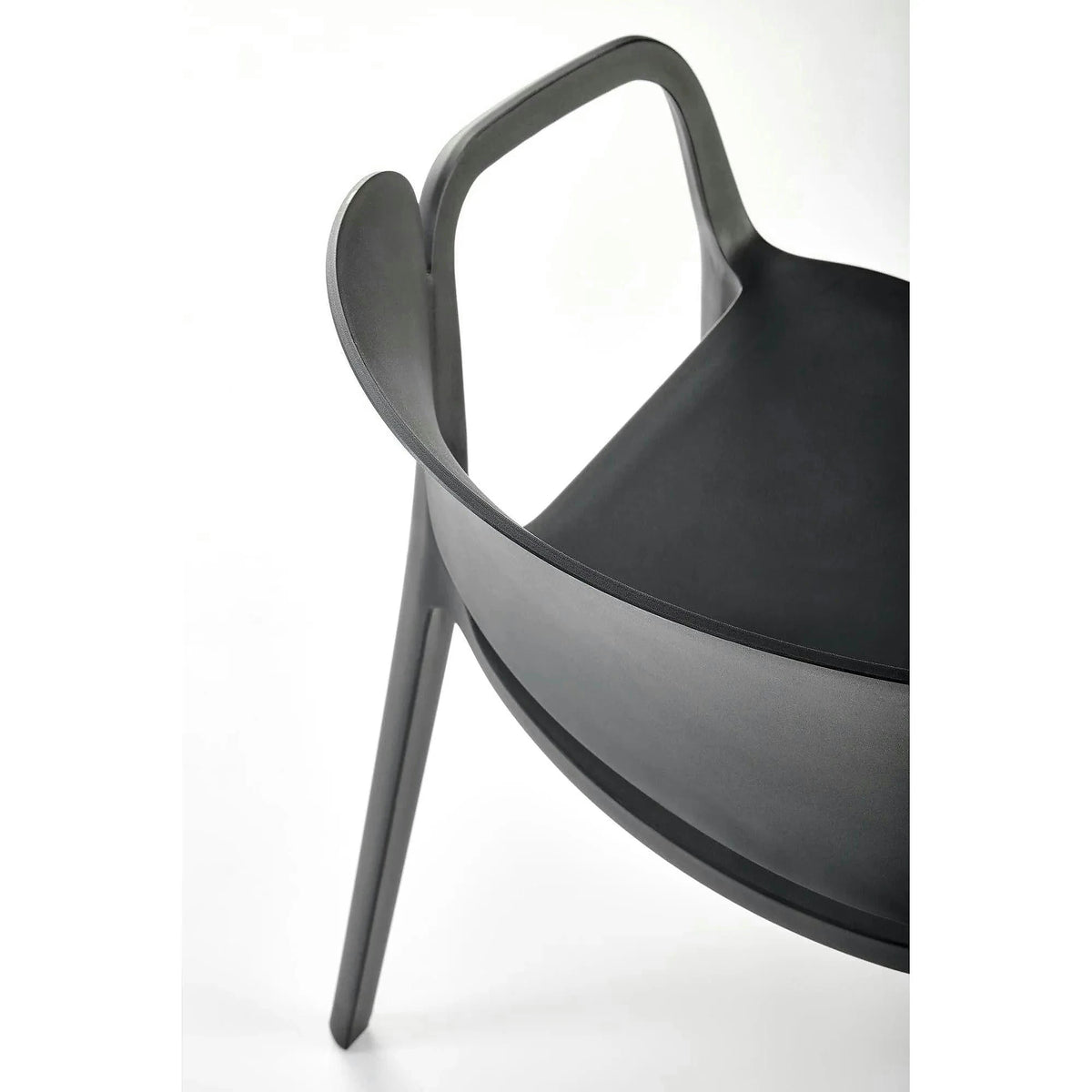 Scaun K491, negru, polipropilena, 60x56x76 cm