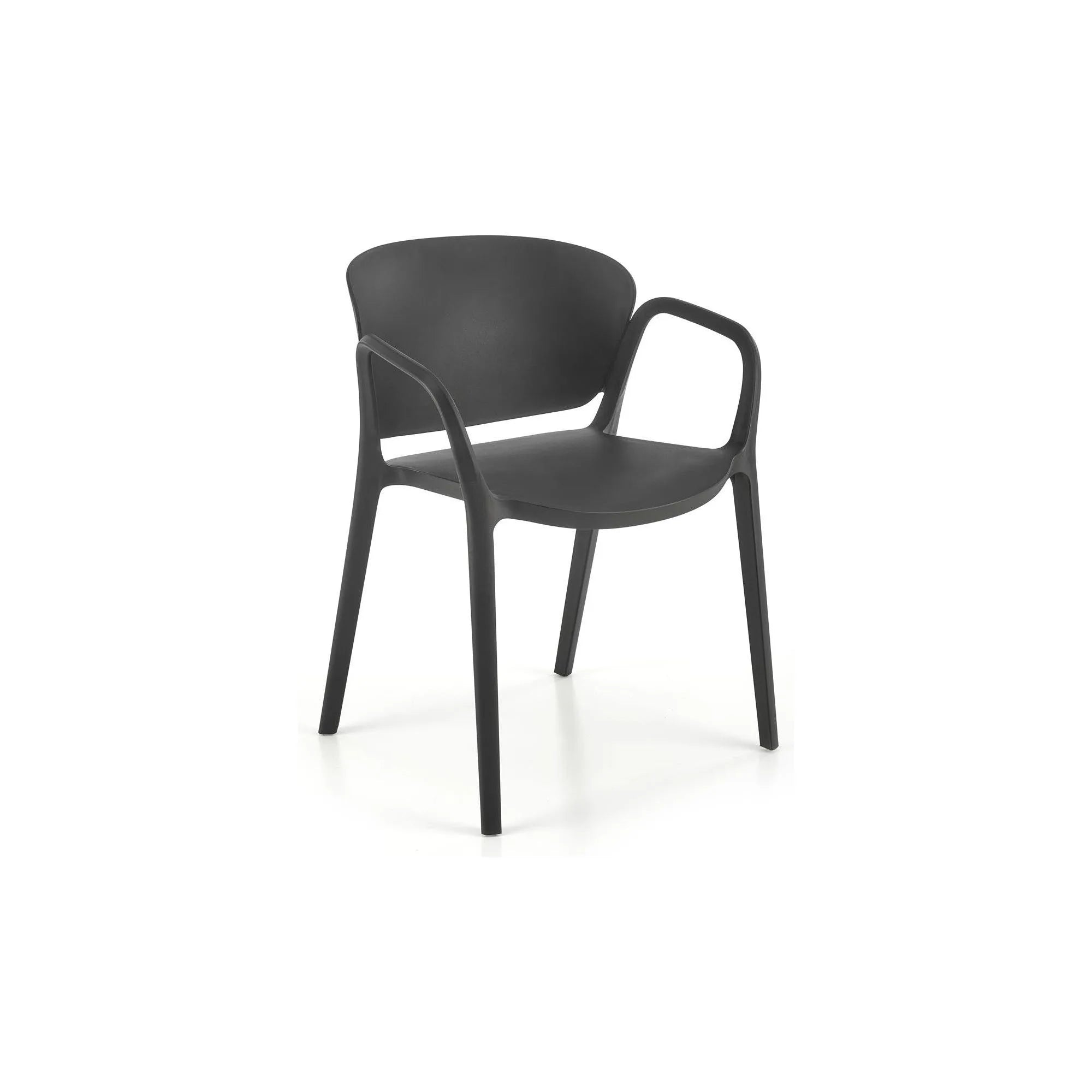 Scaun K491, negru, polipropilena, 60x56x76 cm