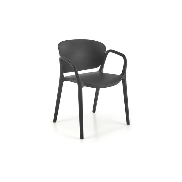 Scaun K491, negru, polipropilena, 60x56x76 cm