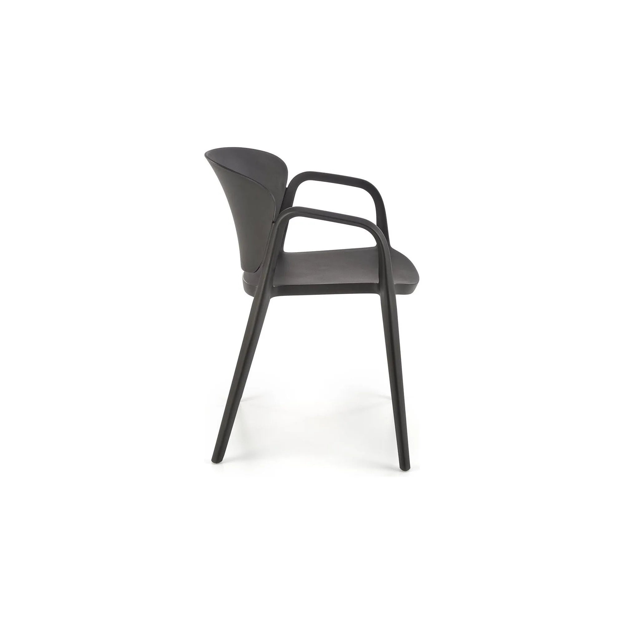 Scaun K491, negru, polipropilena, 60x56x76 cm