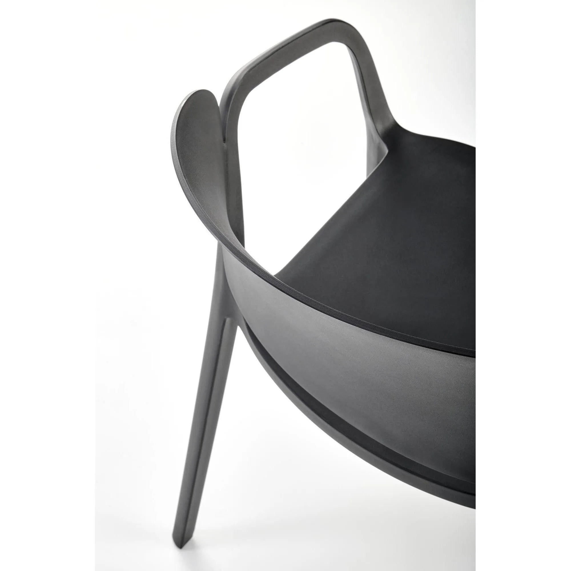 Scaun K491, negru, polipropilena, 60x56x76 cm