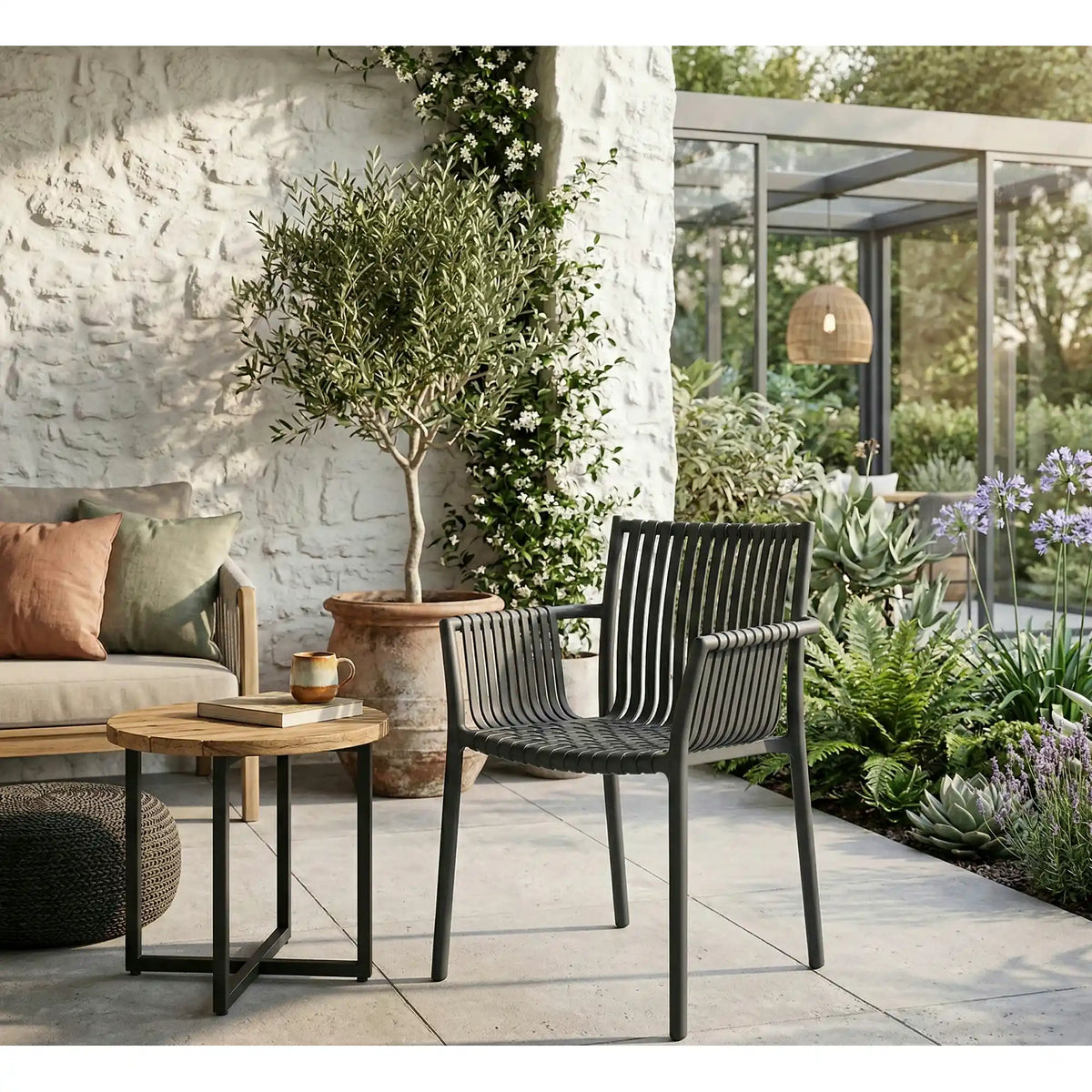 Scaun K492, negru, polipropilena, 60X56X84 cm