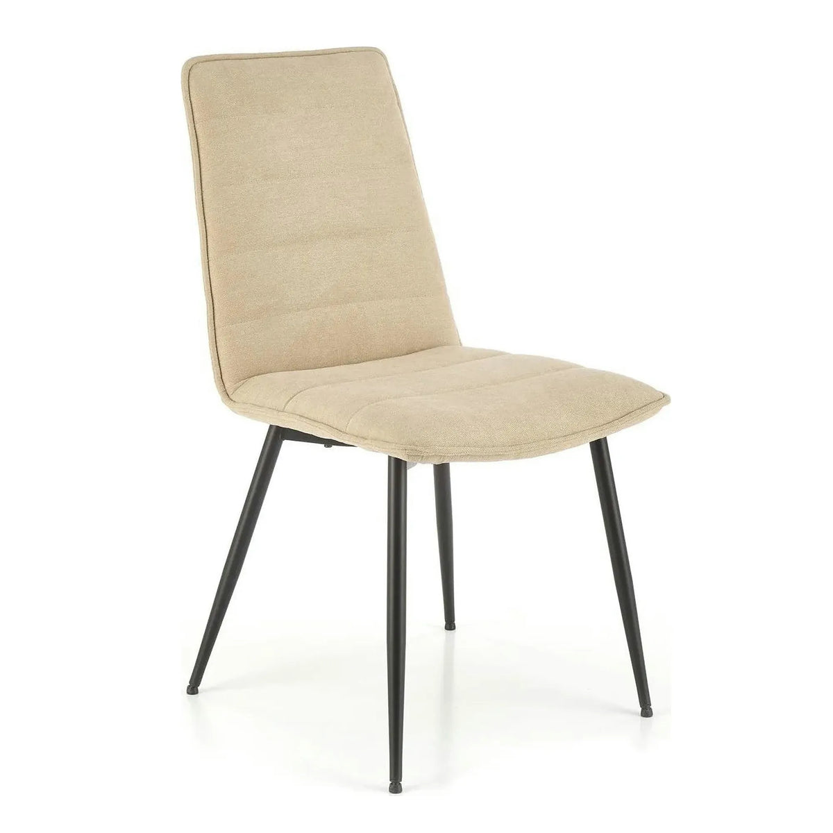 Scaun K493, bej/negru, stofa clasica/metal, 47x60x92 cm
