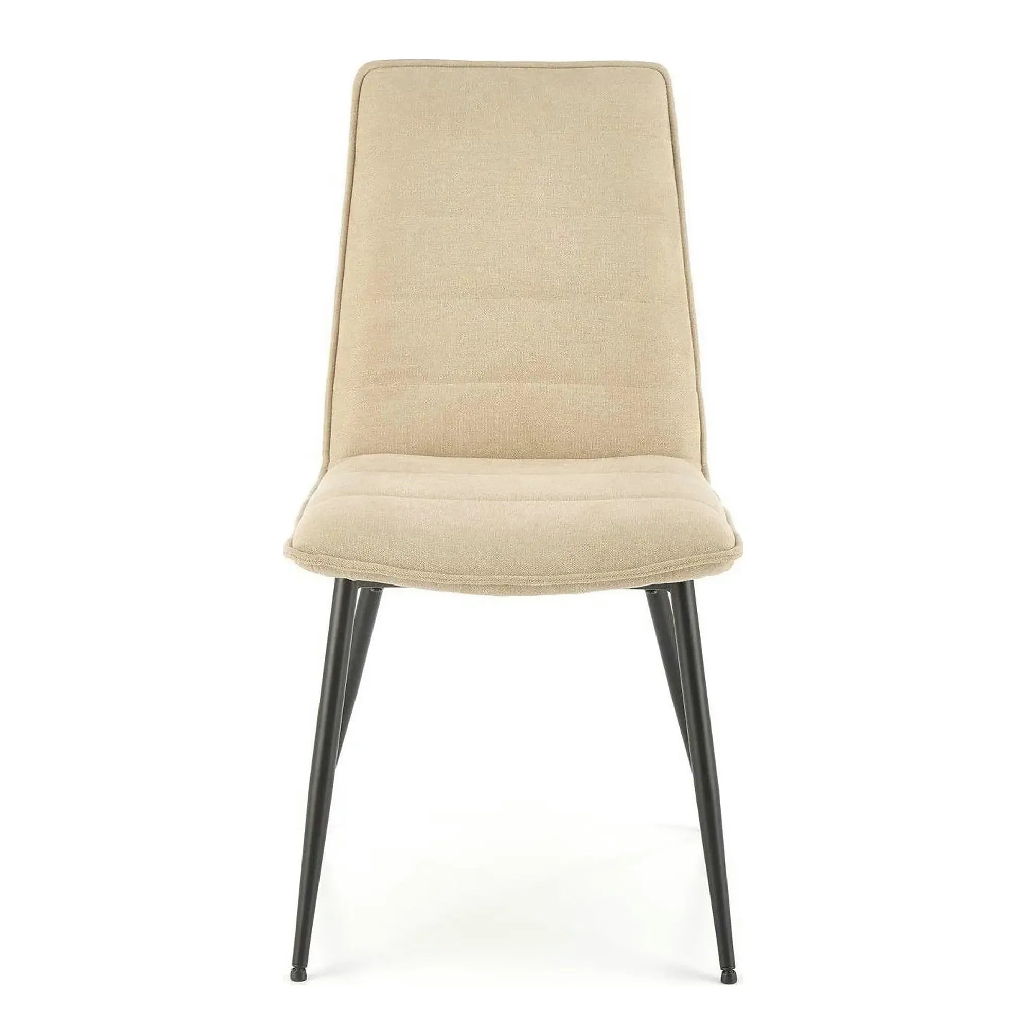Scaun K493, bej/negru, stofa clasica/metal, 47x60x92 cm