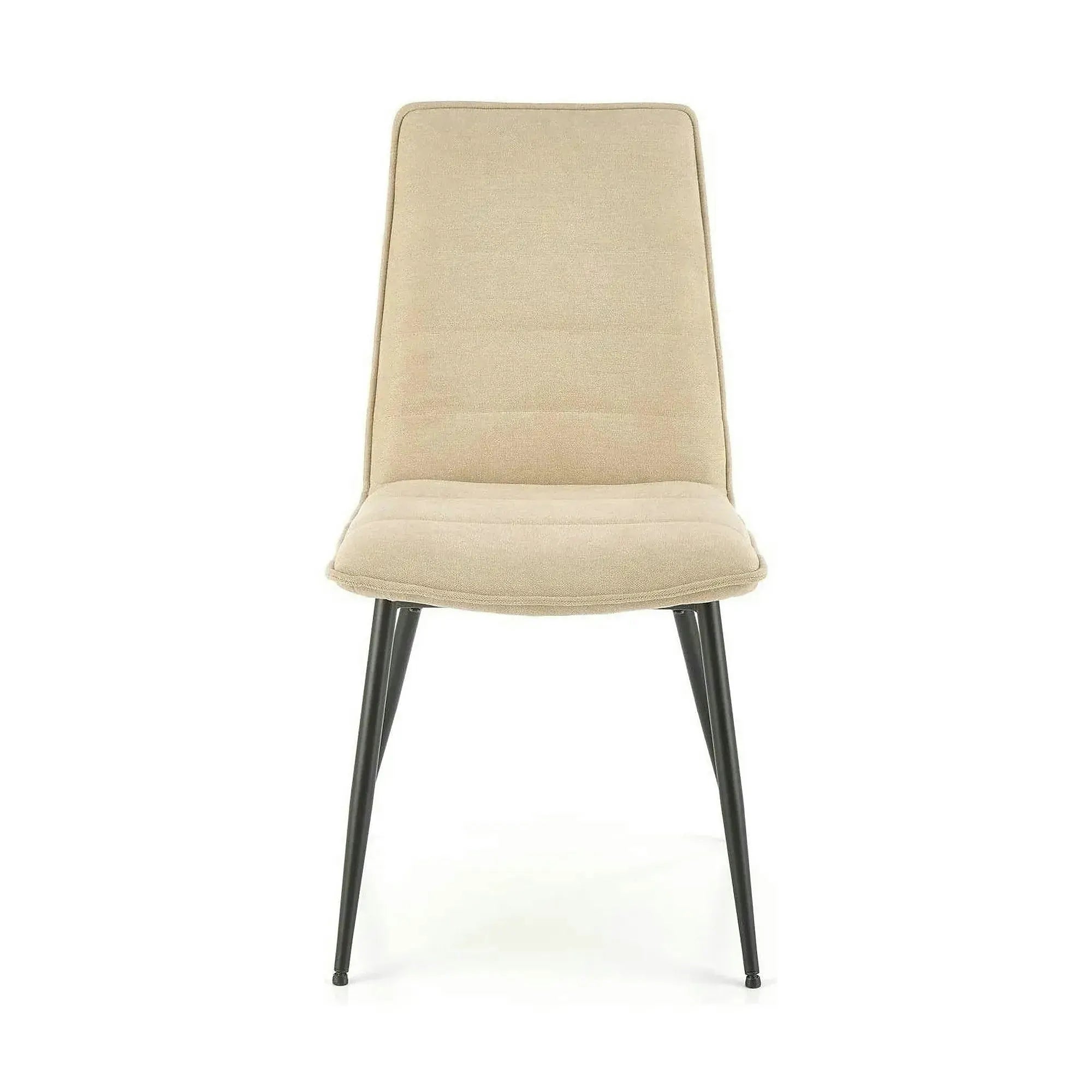Scaun K493, bej/negru, stofa clasica/metal, 47x60x92 cm