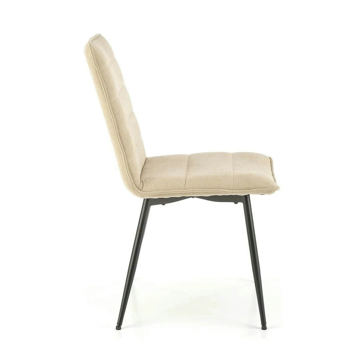 Scaun K493, bej/negru, stofa clasica/metal, 47x60x92 cm