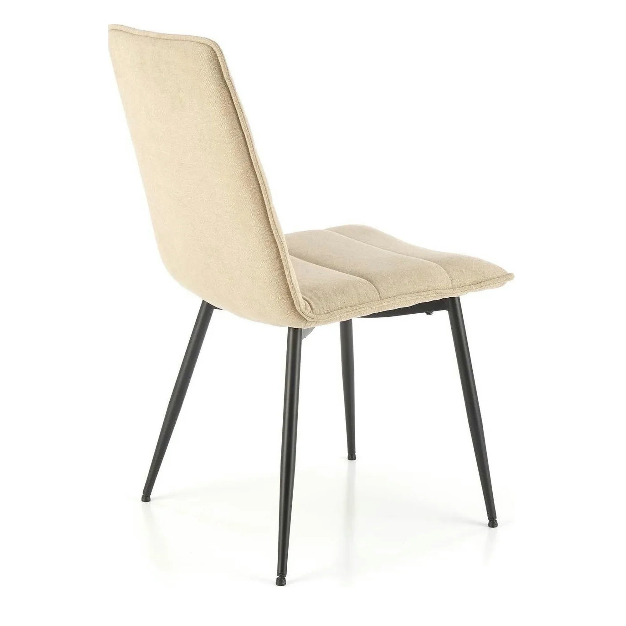 Scaun K493, bej/negru, stofa clasica/metal, 47x60x92 cm