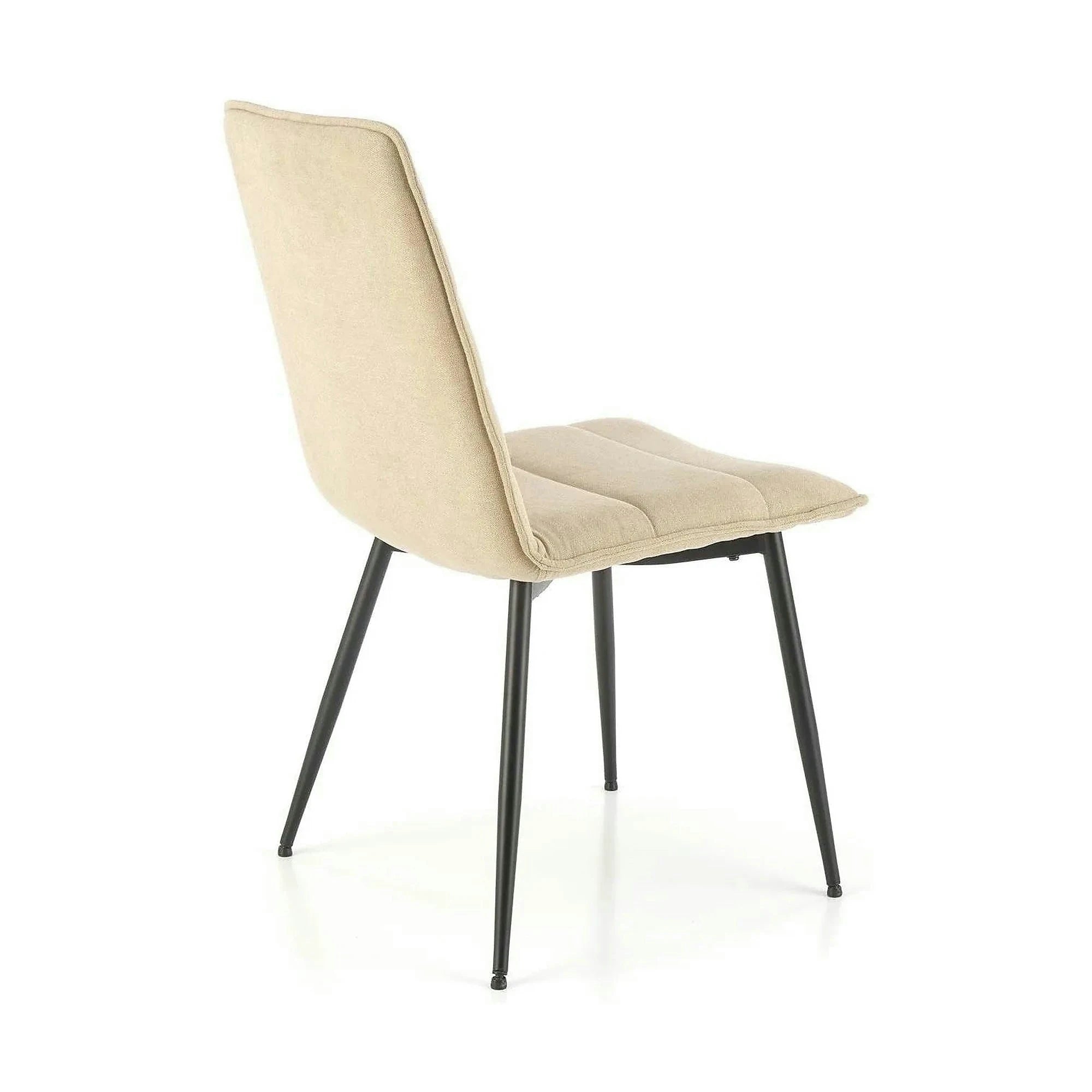 Scaun K493, bej/negru, stofa clasica/metal, 47x60x92 cm
