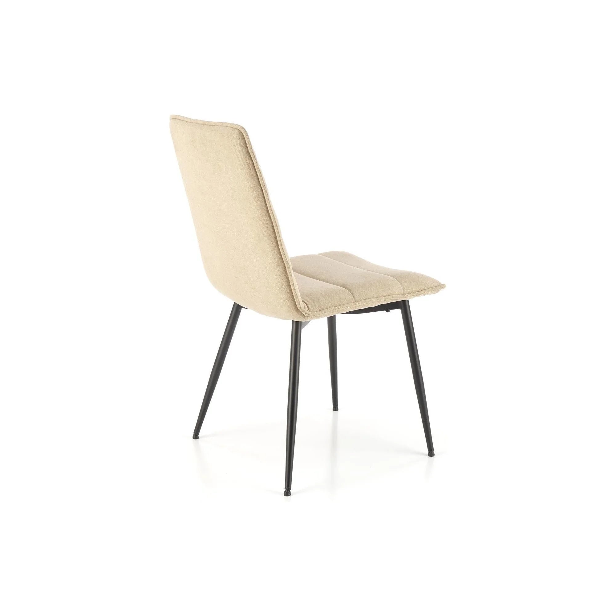 Scaun K493, bej/negru, stofa clasica/metal, 47x60x92 cm