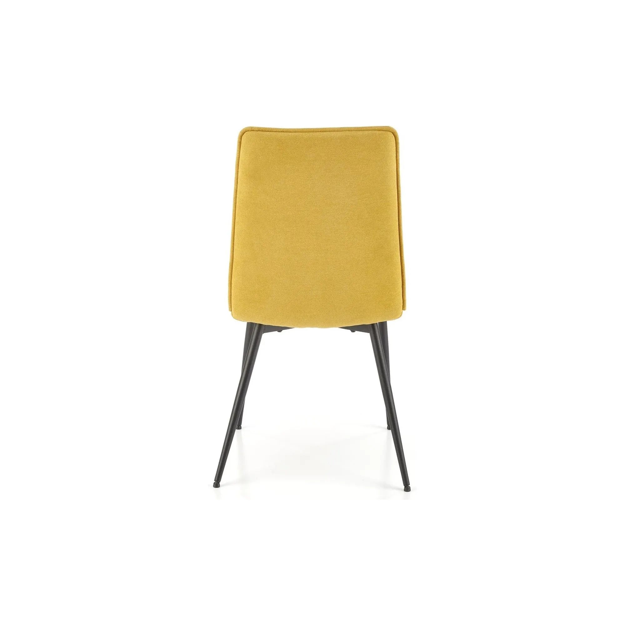 Scaun K493, galben/negru, stofa clasica/metal, 47x60x92 cm