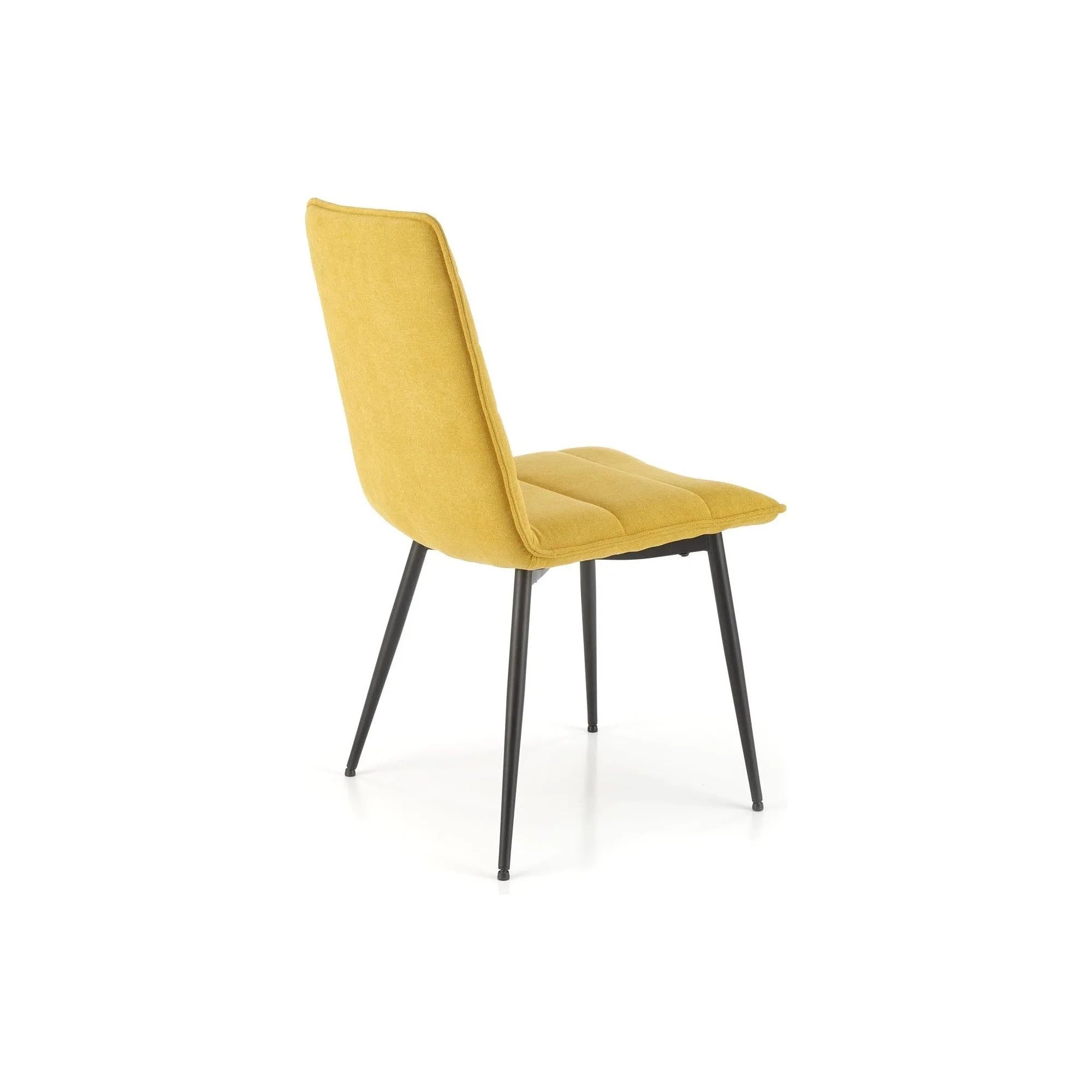 Scaun K493, galben/negru, stofa clasica/metal, 47x60x92 cm